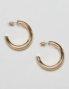 Asos Design Thick Hoop Earrings - Gold