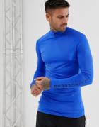 J.lindeberg Golf Aello Slim Fit Soft Compression Long Sleeve Top In Blue - Blue