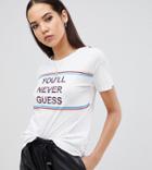 Noisy May Tall You Will Never Guess Slogan T-shirt - White