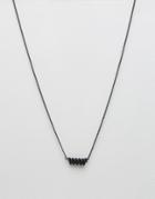 Asos Necklace With Coil In Matt Black - Black