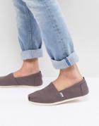 Toms Classic Espadrilles In Brown Canvas-gray