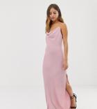 New Look Maxi Dress With Cowl Neck In Lilac-purple