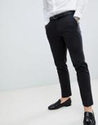 Asos Design Slim Tuxedo Suit Pants In Black - Black