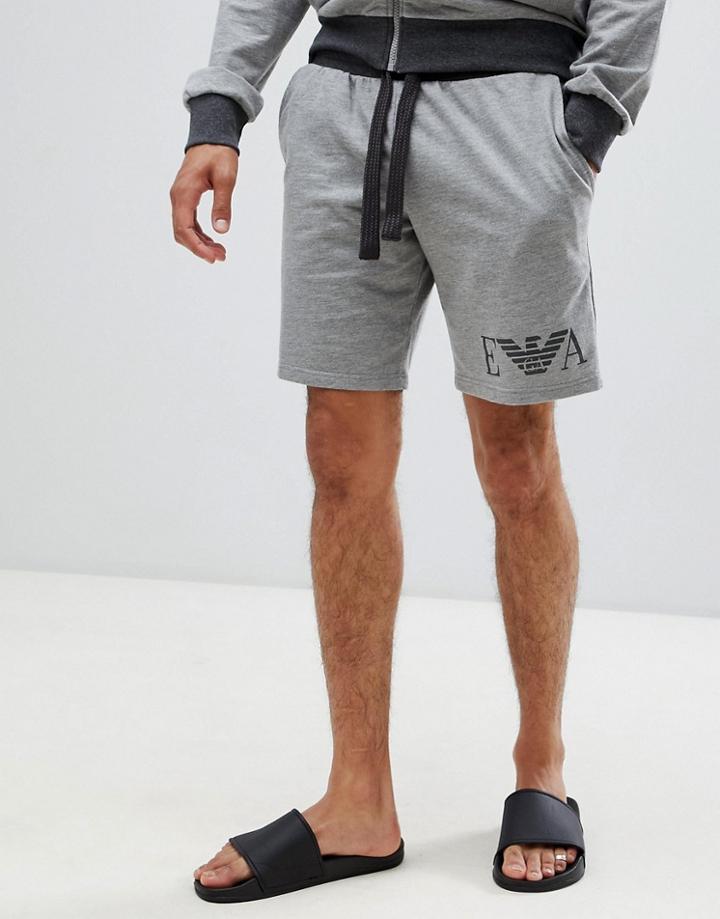 Emporio Armani Ea Logo Sweat Shorts In Gray - Gray