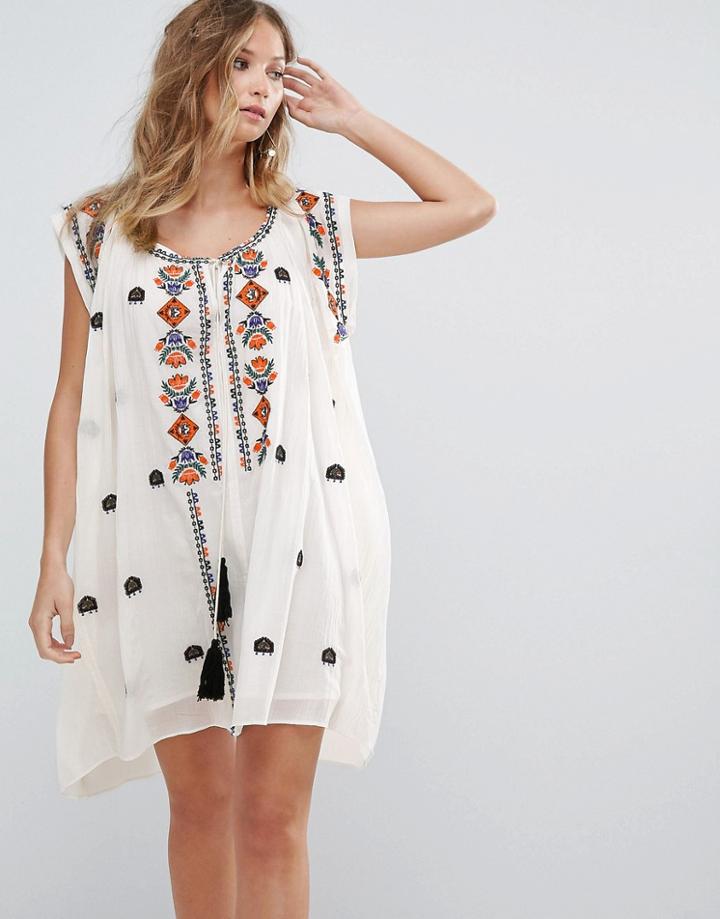 Deby Debo Sally Embroidered Dress - White