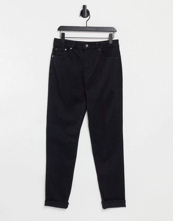 Asos Design Hourglass High Waisted Stretch Skinny Pant With Split Front In Black
