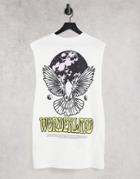 Hnr Ldn Wonderland Backprint Sleeveless T-shirt-white