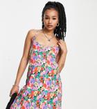Only Petite Cami Mini Sundress In Poppy Floral-purple