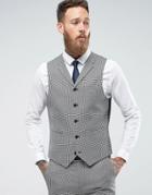 Rudie Super Skinny Dog Tooth Vest - Black