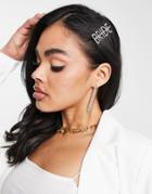 Madein Bride Diamante Slides Clip-silver