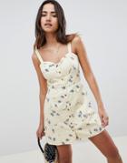 Asos Design Sundress In Ditsy Floral Print - Multi