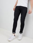 Saints Row Super Skinny Jeans In Washed Black - Black