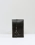 Urbancode Simple Leather Crossbody Bag - Black