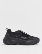 Bershka Sneaker With Transparent Upper In Black - Black