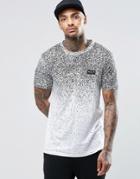 Nicce London T-shirt With Speckle Fade Print - White