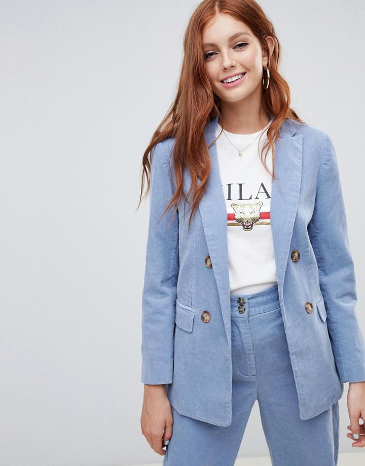 New Look Corduroy Blazer Two-piece - Blue