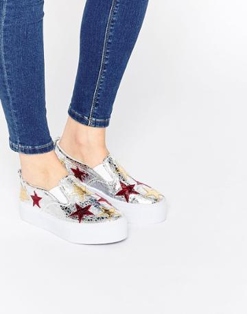 Asos Did Good Star Flatform Sneakers - Multi