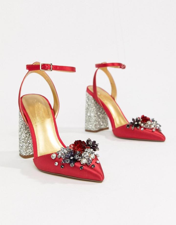 Asos Design Percussion Embellished High Heels - Multi