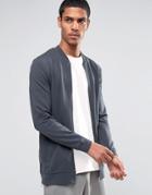 Asos Muscle Fit Bomber With Side Zips In Washed Black - Black