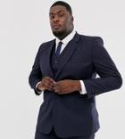 Asos Design Plus Slim Suit Jacket In Navy