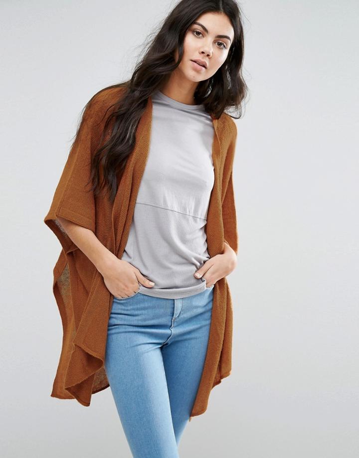 Vero Moda Knitted Cape - Orange