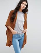 Vero Moda Knitted Cape - Orange