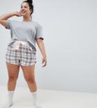Asos Design Curve Mix & Match Check Short - Multi