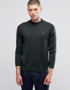 Farah Sweater In Merino Wool Slim Fit In Green - Green