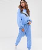 Asos Design Tracksuit Arizona Print Sweatshirt / Jogger - Blue
