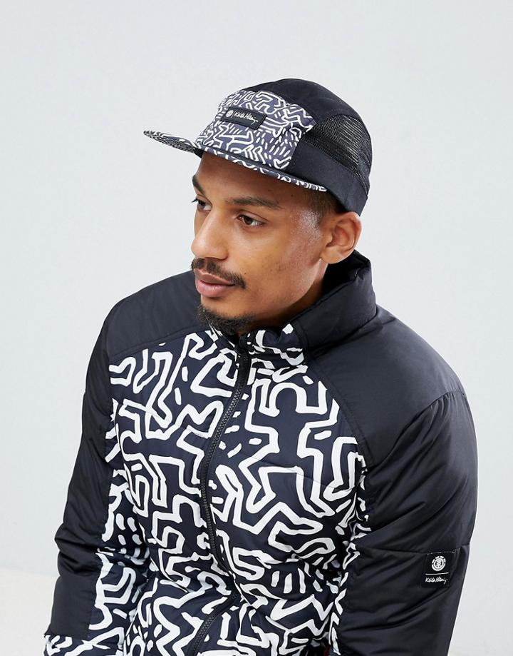Element X Keith Haring Cap In Black - Black