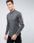 Asos Skinny Shirt In Gray - Gray