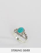 Rock N Rose December Turquoise Birthstone Ring - Silver