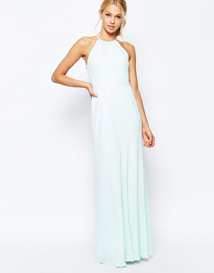 Ted Baker Pin Tuck Maxi Dress - Light Green