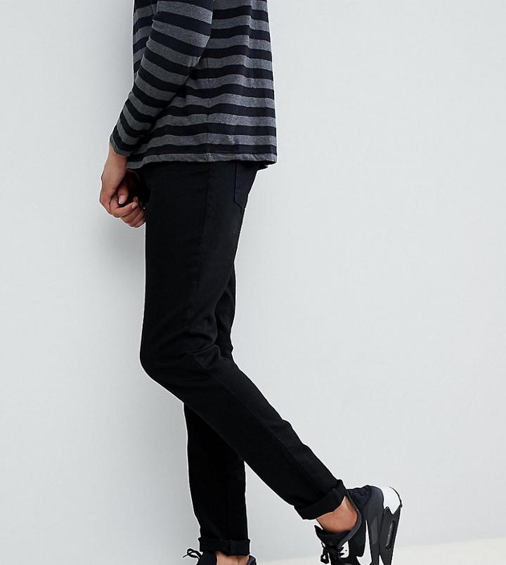 Lyle & Scott Tall Slim Fit Jeans In Black - Black