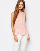 Vanessa Bruno Athe Cotton Voile Sleeveless Top In Pink - Pink