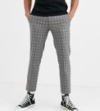 Heart & Dagger Skinny Fit Suit Pants In Gray Grid Check - Gray