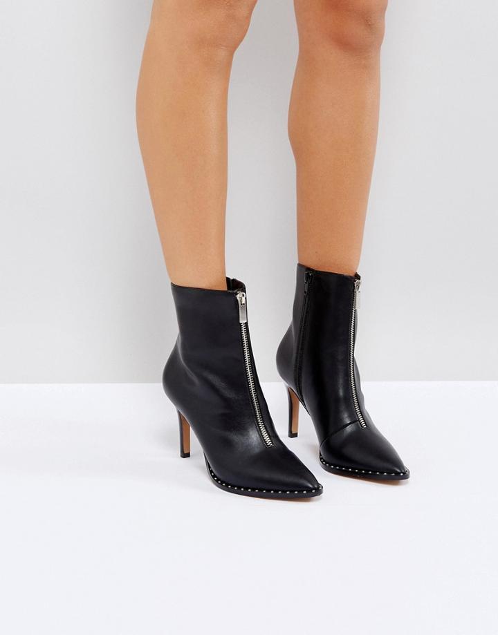 Asos Ellison Pointed Zip Boots - Black