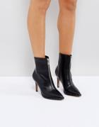 Asos Ellison Pointed Zip Boots - Black