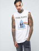 Asos Pink Floyd Longline Sleeveless Band T-shirt - White