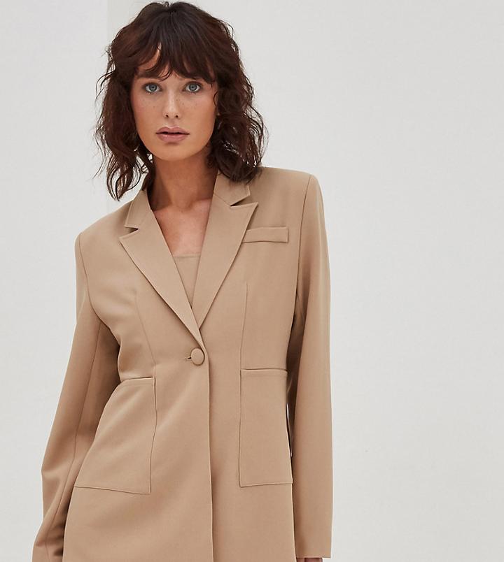 4th & Reckless Petite Blazer In Camel-brown