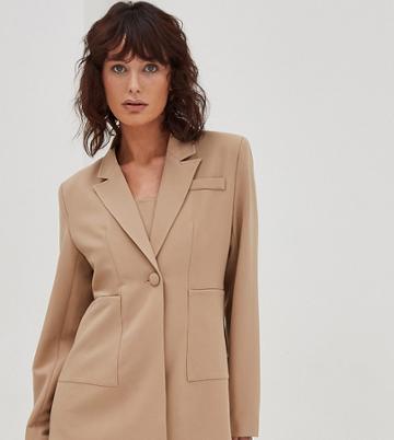 4th & Reckless Petite Blazer In Camel-brown