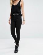 Noisy May Lexi High Rise Skinny Jeans - Black