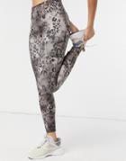 Reebok Training Lux Leggings In Leopard-multi