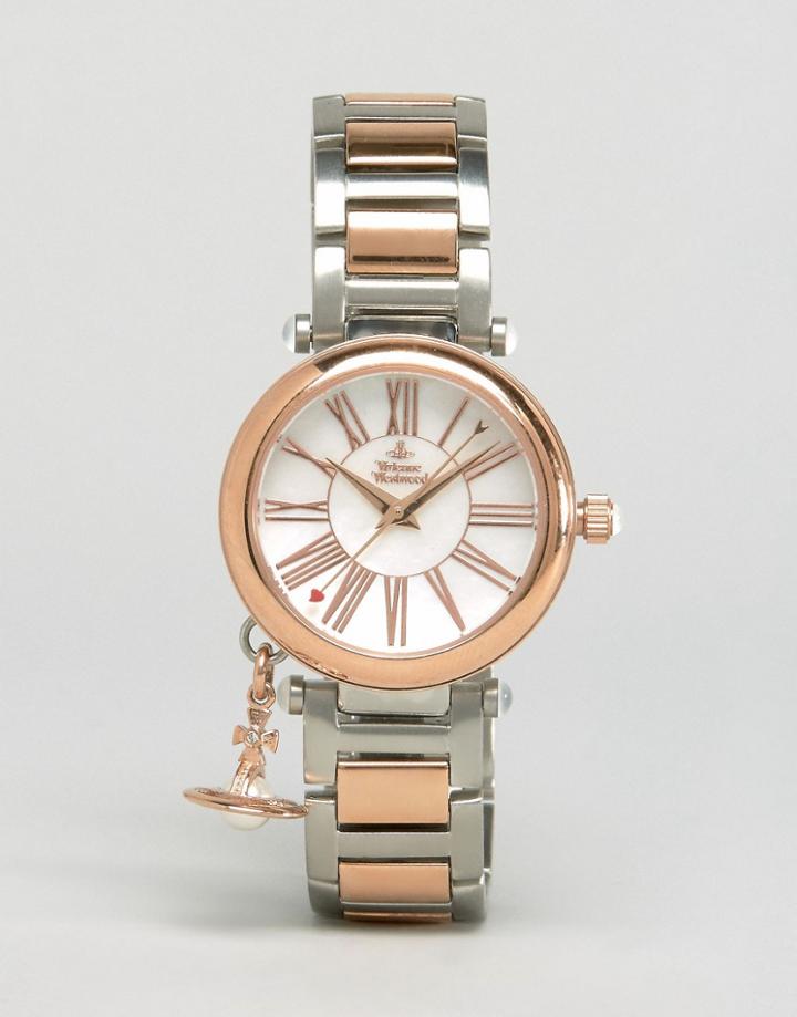 Vivienne Westwood Two Tone Numberal Watch Vv006prssl - Multi