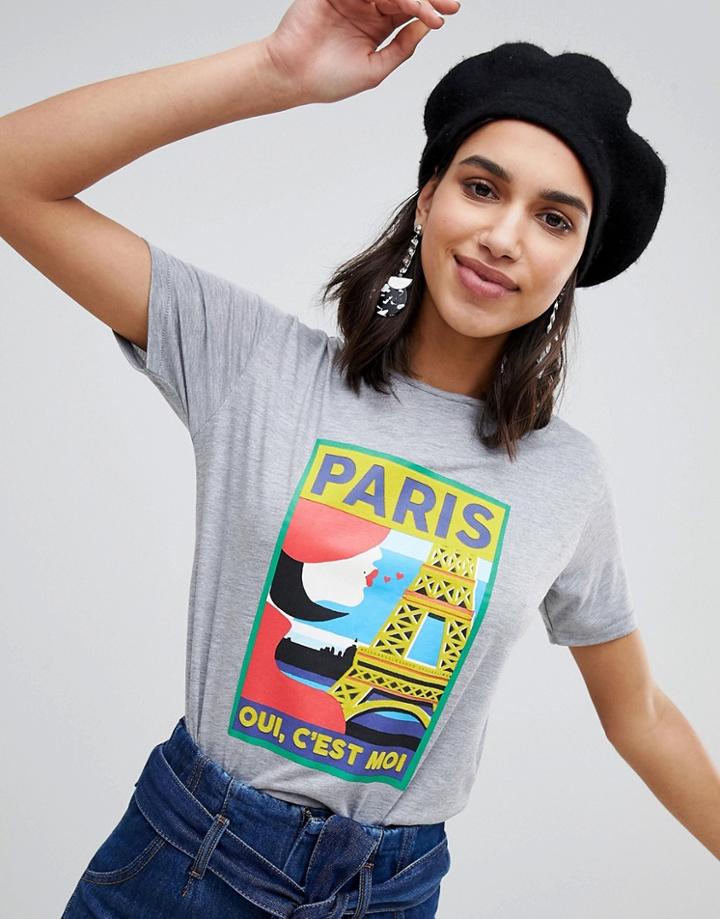Stradivarius 'paris' Top - Gray