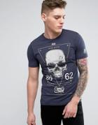 Crosshatch Photoprint T-shirt - Navy