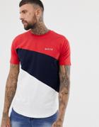 Nicce T-shirt In Red With Color Block