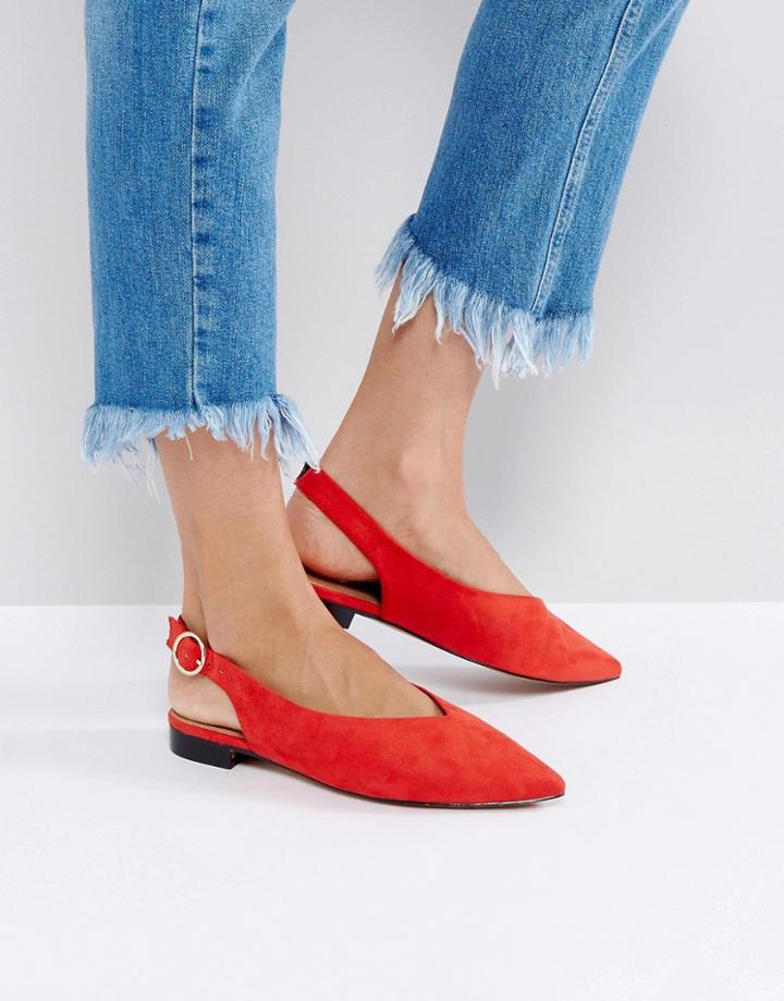 Asos Loose Cannon Ballet Flats - Red
