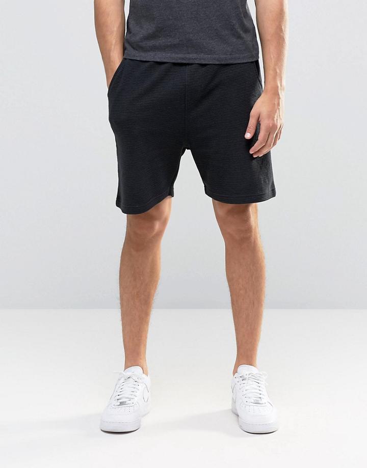 Another Influence Ribbed Sweat Shorts - Black