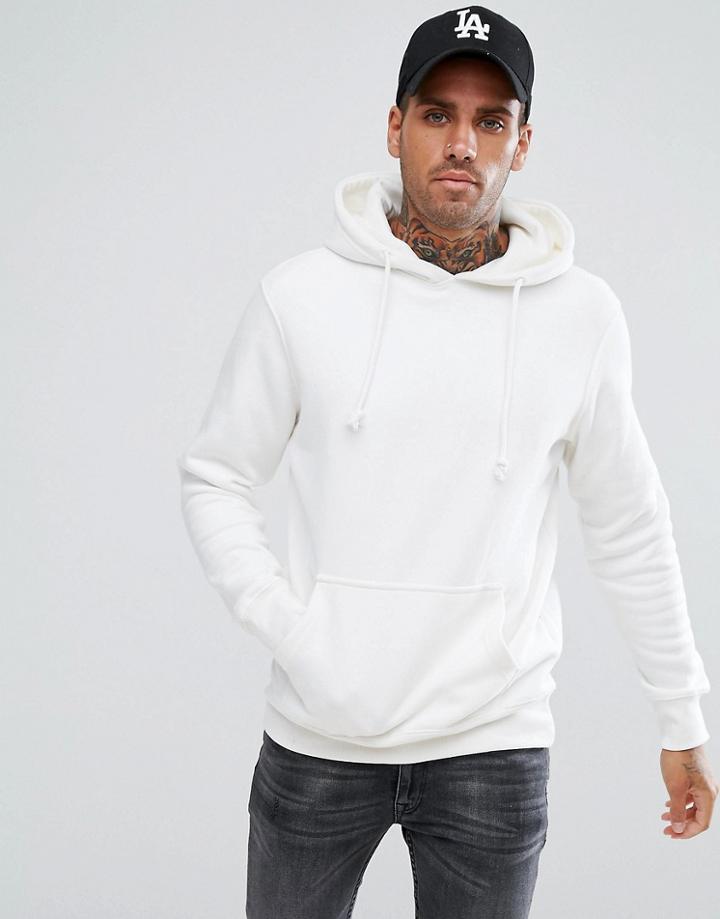 Pull & Bear Hoodie In White - White
